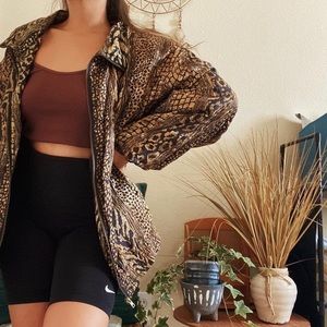 Vintage leopard windbreaker